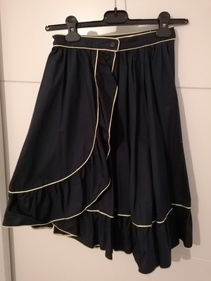 Vintage Louis Feraud  Seide Faltenrock schwarz 