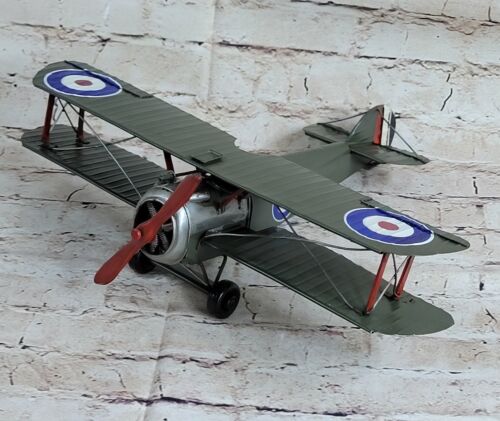 Figurine avion modèle d'avion vintage en fer accessoires photographiques ornements anciens - Photo 1 sur 6