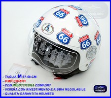 Casco Jet Uomo per Scooter Moto Quad Vespa Omologato con Visiera Taglia L