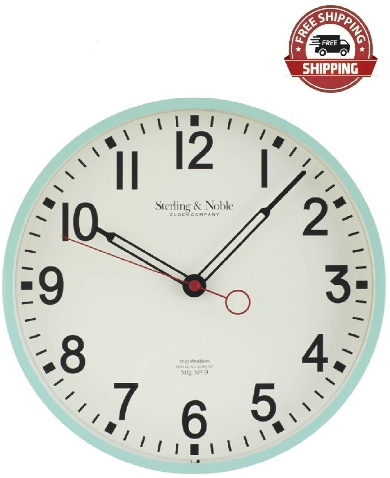 Retro Schoolhouse Wall Clock 11.5 Inch Battery Operated for Kitchen Bathroom Bedroom Dorm-image