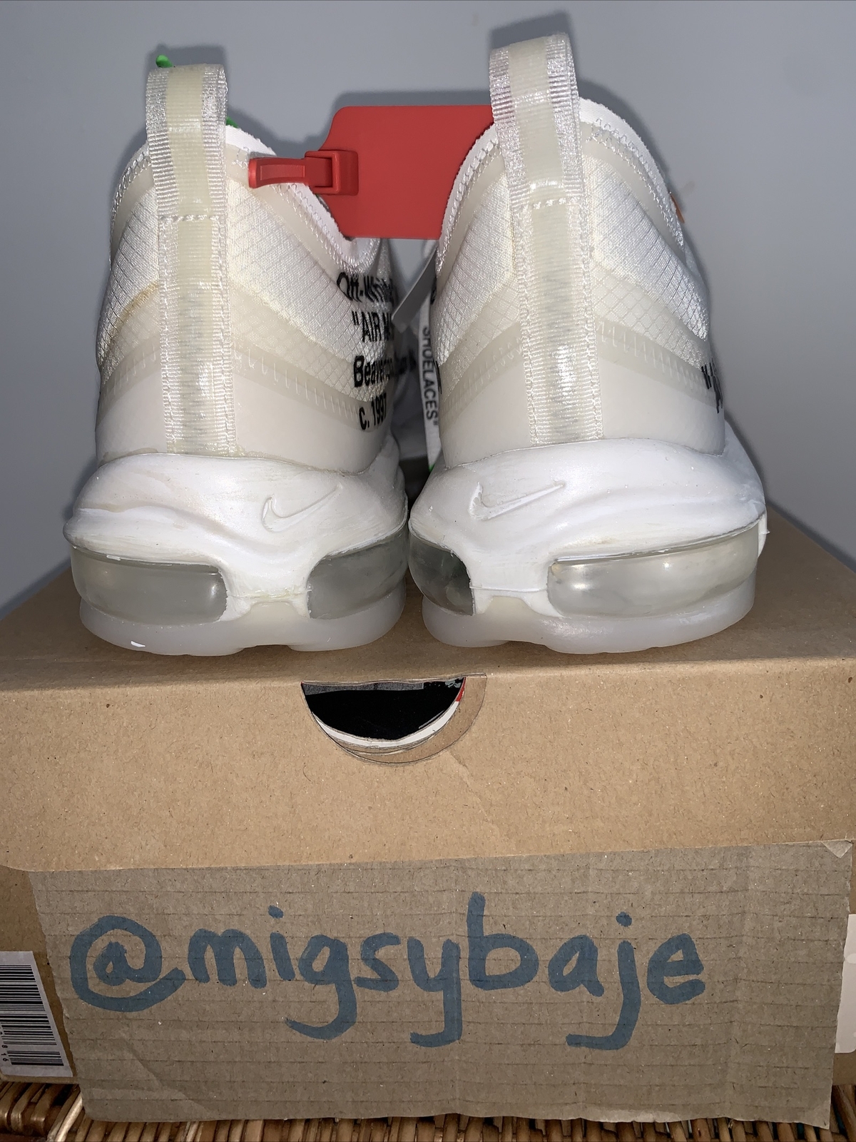 The 10: Nike Air Max 97 OG X Virgil Abloh UK11 New White Rare New image 7
