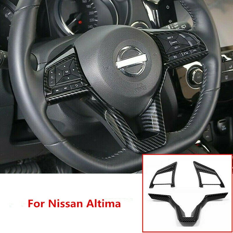 For Nissan Qashqai J11 X-Trail Teana Altima 2013-2018 Carbon Fiber Steering Wheel Switch Button Cap Cover Strip Trim I.1564071084