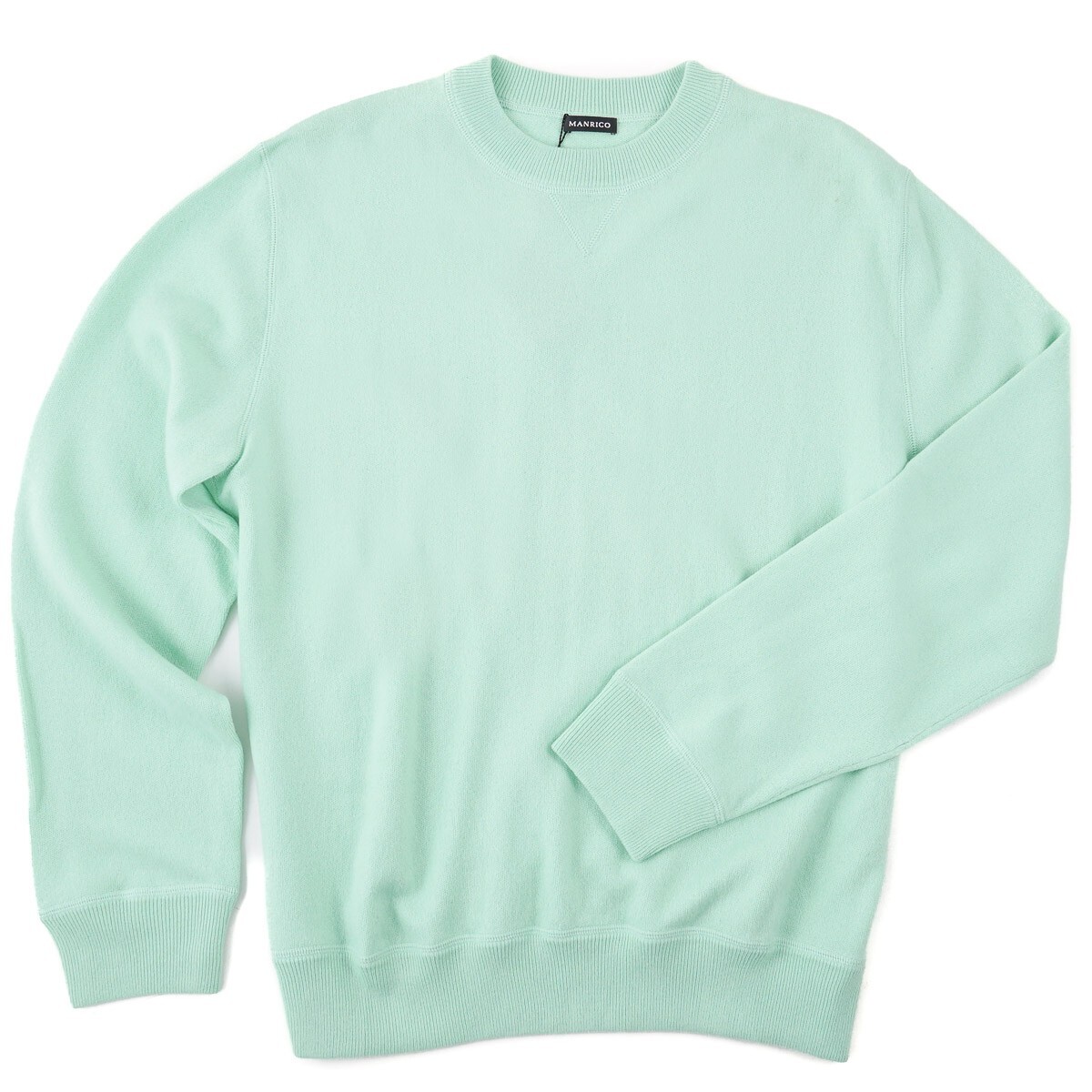Crew Neck Oversized Pastel Sweatshirt Men's Pastel Blue Textured