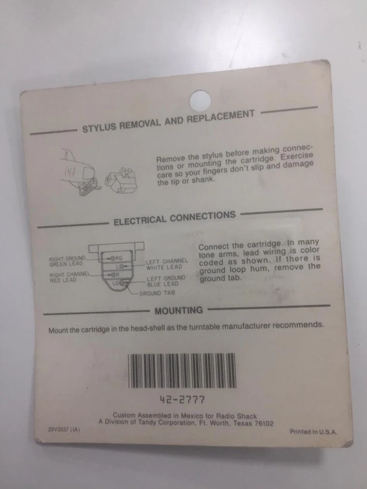 Nuevo cartucho giratorio Phono Realistic/Shure R25XT/3X con Shure 3X STYLUS Foto 2 de 2