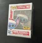 Funko Pop! Disney: Santa Stitch with Scrump #983, Hot Topic, + Protector