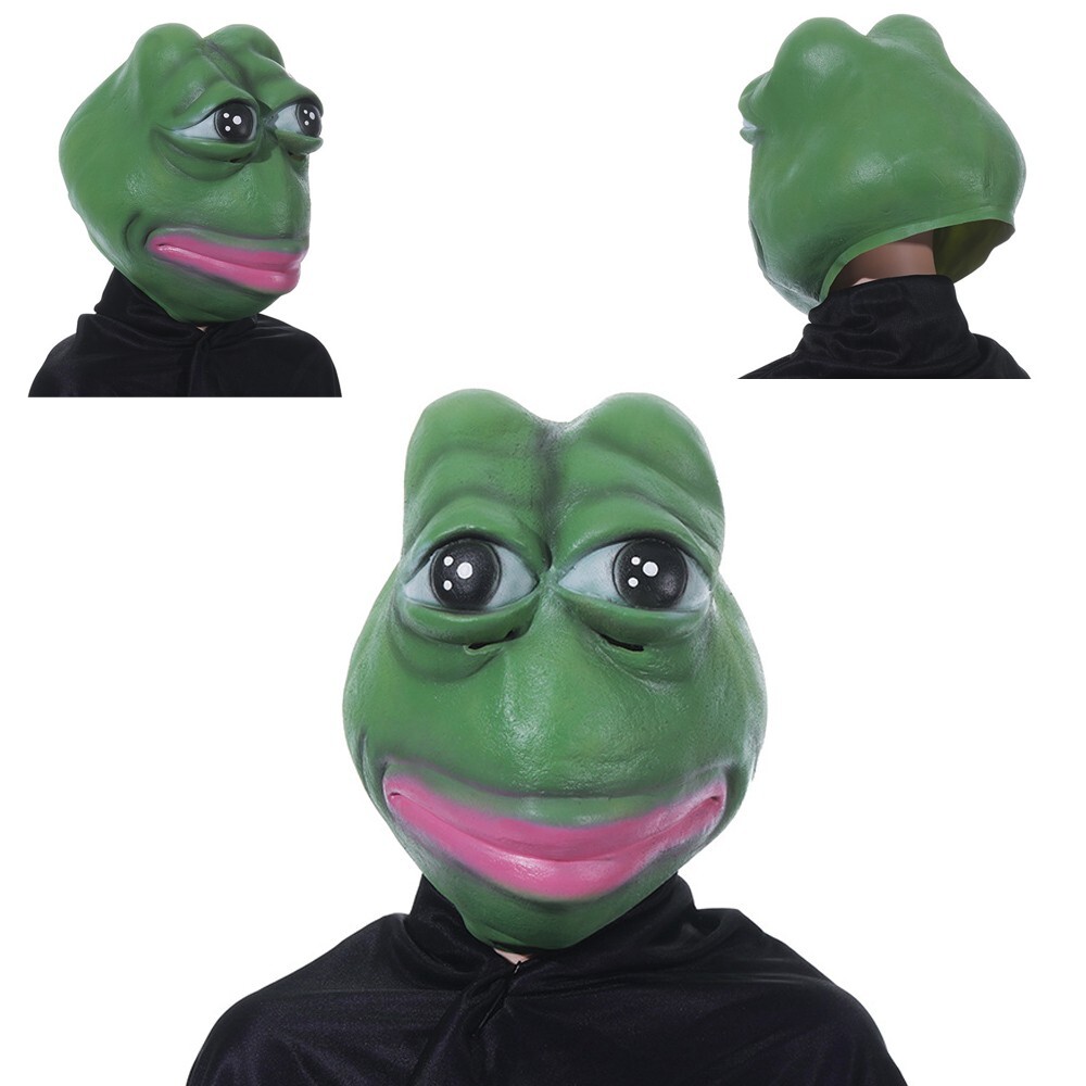 パック・フェイスマスク PEPE Cosplay Funny Halloween Mask Animal Frog Eye Head Full Face Party