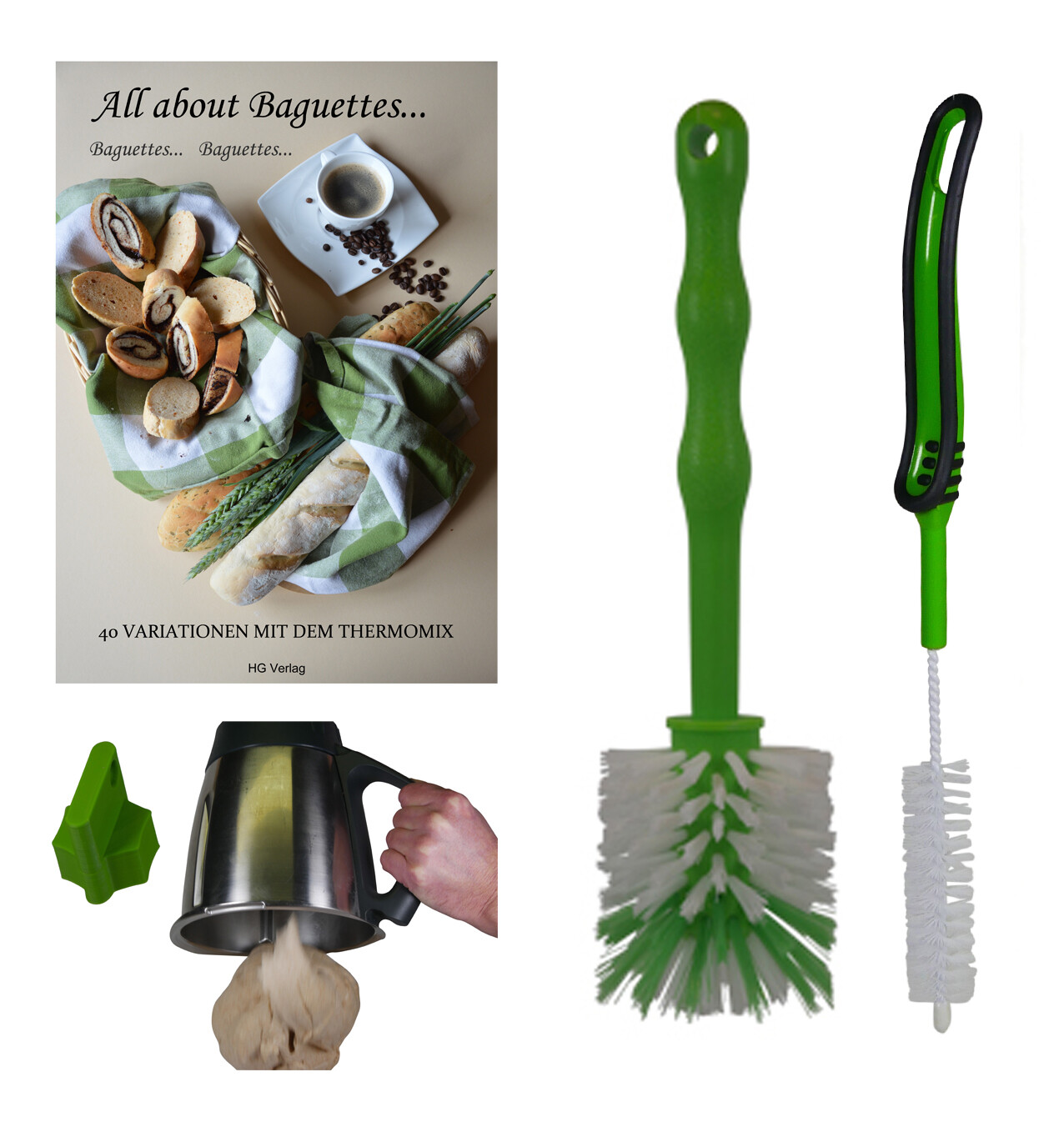 HG Verlag BBTSet All About Baguettes. Cepillo eigl.+2 ud. ideal para TM6 TM5