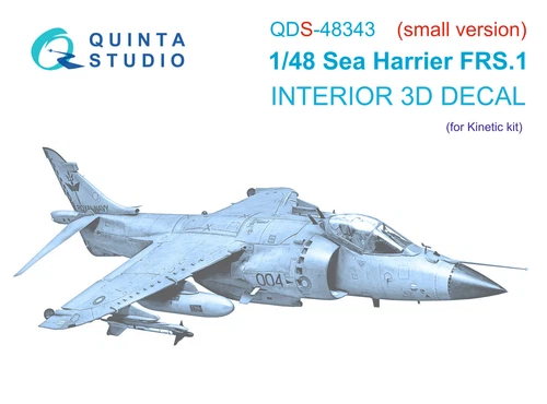 Quinta Studio Sea Harrier FRS 1 3D Decal for Kinetic QDS48343-1/48