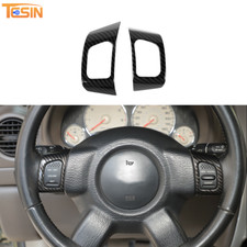 Carbon Fiber Steering Wheel Trim Cover For Jeep Liberty 1999-07 Accessories Abs