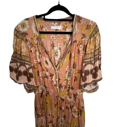 Spell & The Gypsy Dress Size Large Buttercup Gown Sunrise Floral Maxi - Picture 6 of 14
