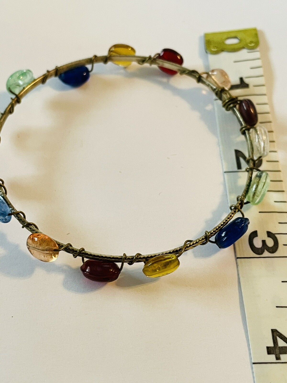 Handcrafted Wired wrapped stone bangle bracelet S… - image 5