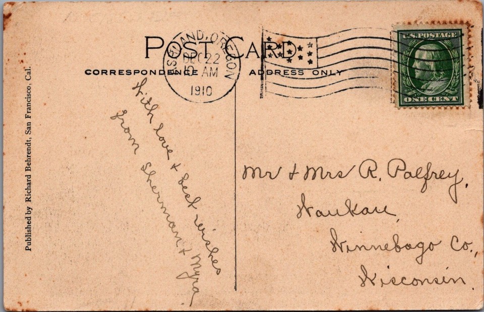 Christmas Greetings Ashland Oregon Chautauqua Building c1910s C