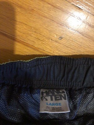 Short De Bain Hang Ten – Garçon – Taille L – Vert Fluo – Très Bon état