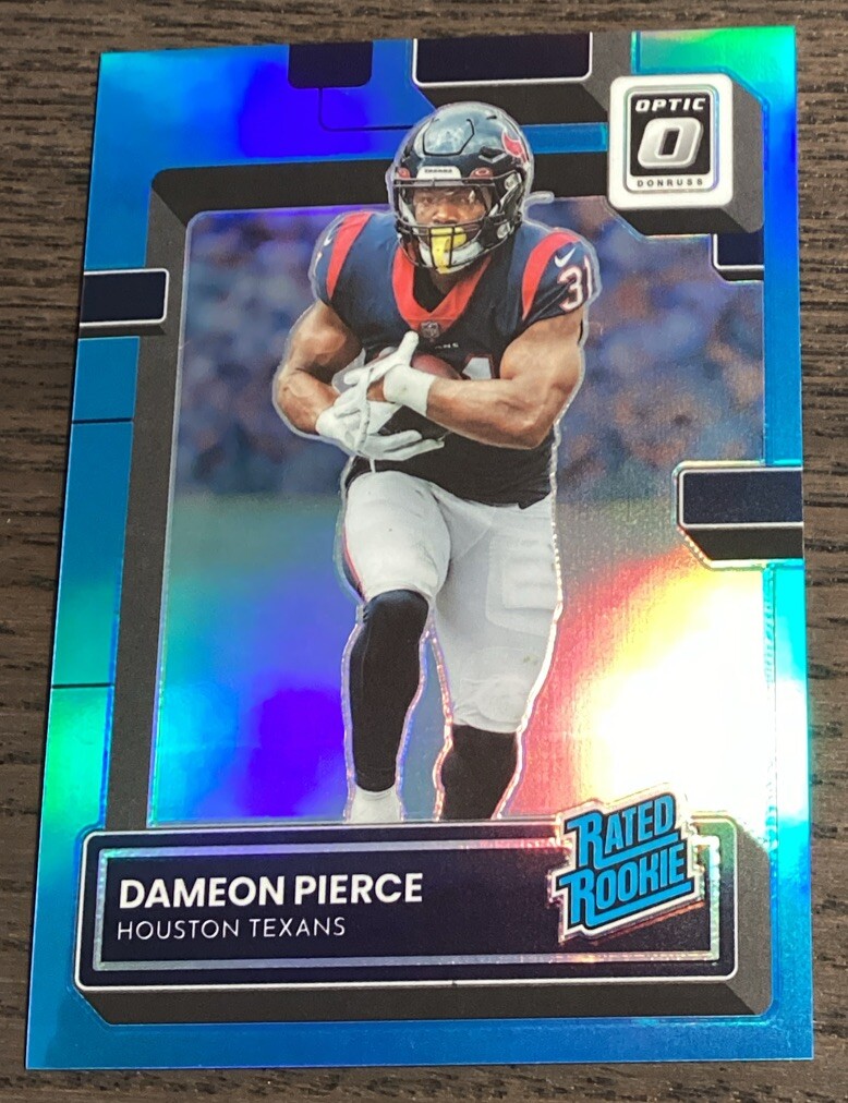 2022 Panini Donruss Optic Dameon Pierce #240 Rated Rookie Aqua /299 Texans!