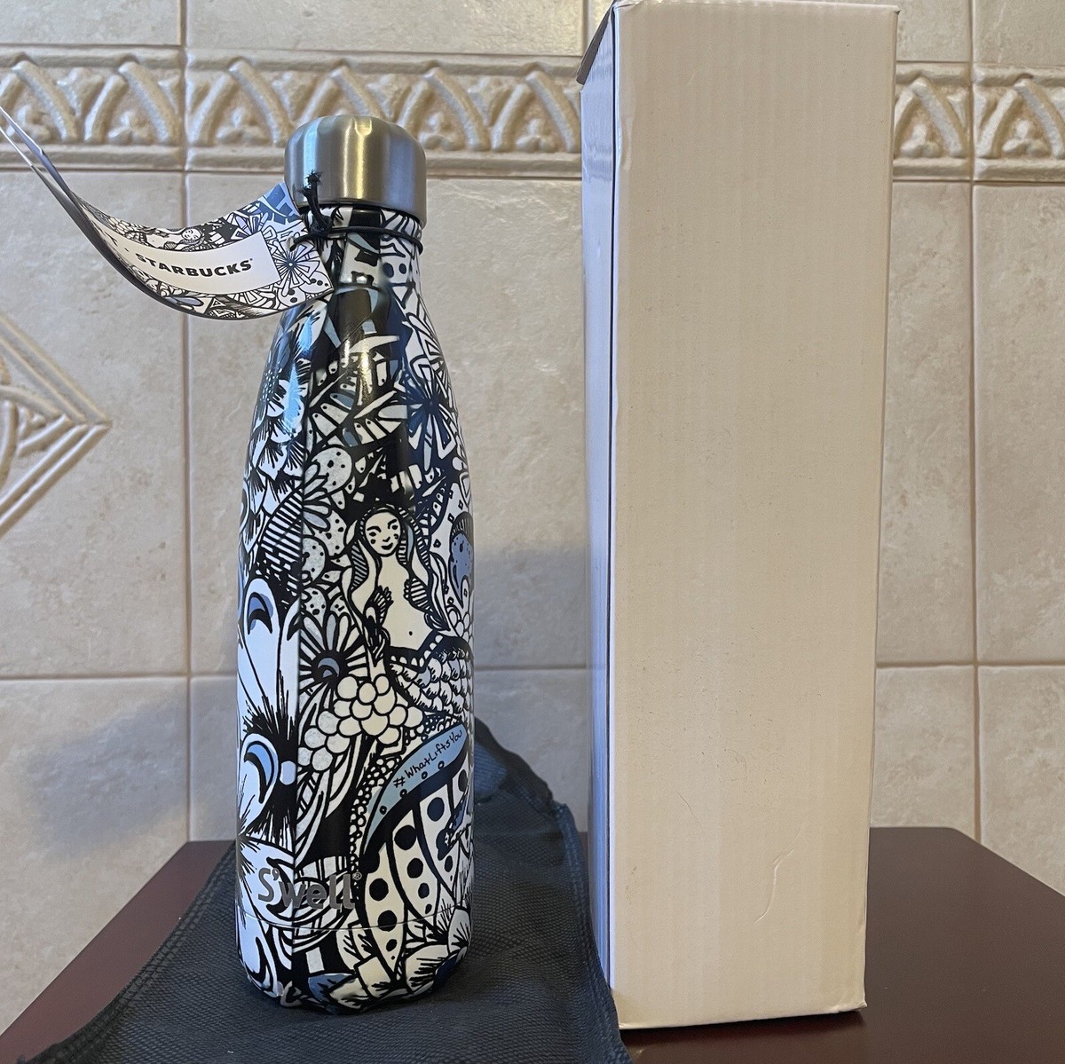 NIB SWELL x STARBUCKS KELSEY MONTAGUE ART MERMAID WATER BOTTLE