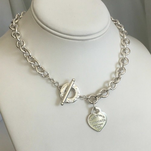 Heart Tag Toggle Necklace | eBay