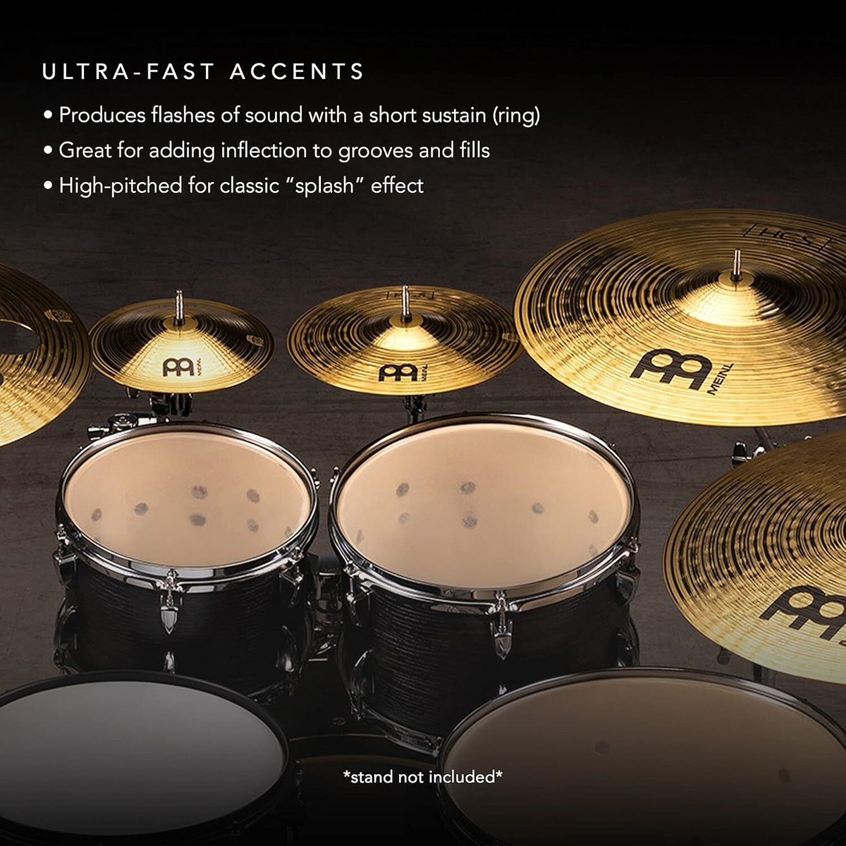 Meinl HCS Splash 10 Pollici - Piatto Ottone Per Batteria Made In Germany