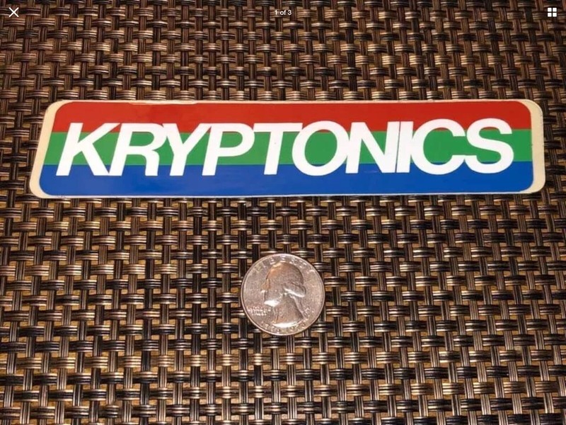 EXTREMELY RARE—VINTAGE (1980s) Original KRYPTONICS SKATEBOARD Decal (NEW)
