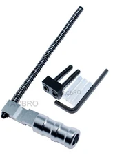 Silver Ruger 10/22 Bolt Charging Handle & V-Block Stabilizer With Bolt Screw