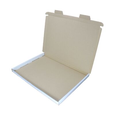 200 Großbrief Kartons 350x250x20 mm Cardboard Box Pack Falt Schachtel weiss