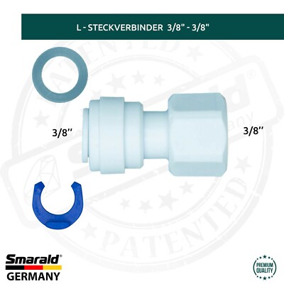 Steckverbinder 3/8'' Quick&Easy x 3/8'' IG Umkehrosmose Wasserfilter Verbinder 