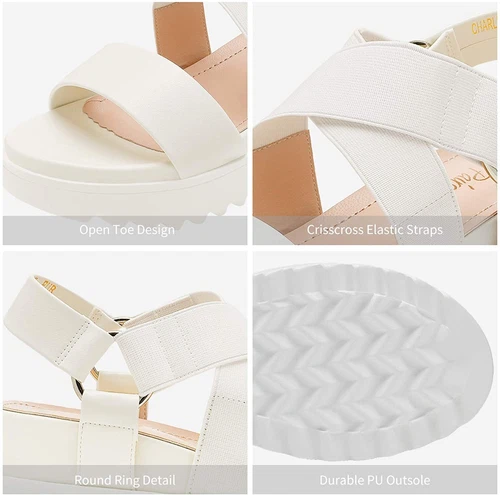 Women Open Toe Ankle Strap Summer Casual Platform Wedge Sandals US size 5-11 - Picture 23 of 24
