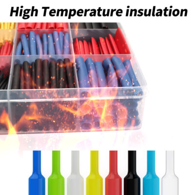 560Pcs HEAT SHRINK TUBING Insulation Shrinkable Tube 2:1 Wire Cable Sleeve W/BOX