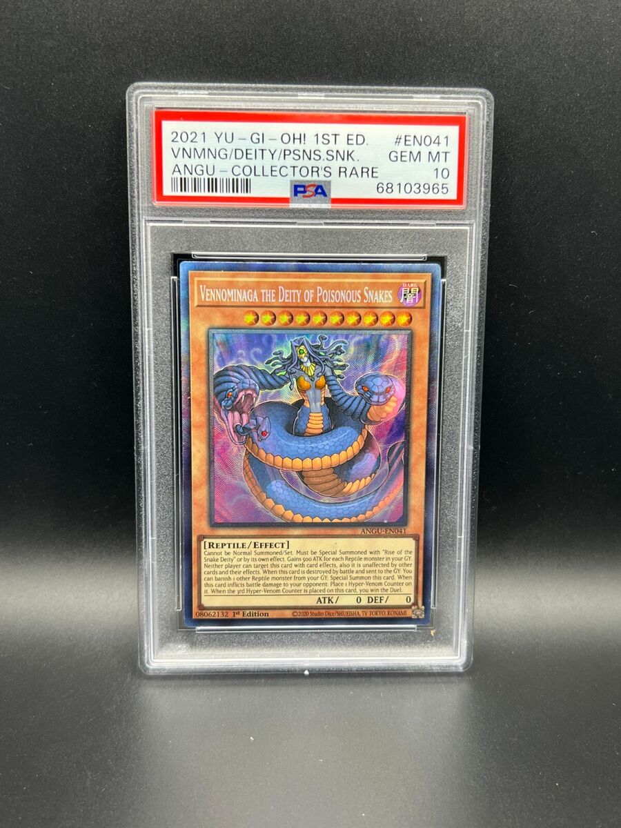 Yugioh PSA 10 Vennominaga the Deity of Poisonous Snakes ANGU Yugioh PSA 10 Vennominaga the Deity of Poisonous Snakes ANGU