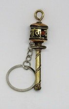 Mini Tibetan Buddhist Handcrafted Hand Spinning Prayer Wheel Keyring -HSM-11G