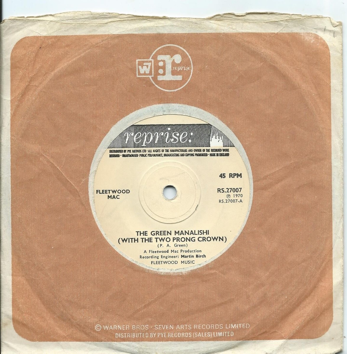 Fleetwood Mac:The green Manalishi (with the two prong crown)/World in  harmony - Main Image