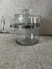 Vintage Pyrex 7756-B Flameware 6 Cup Percolator Glass Coffee Pot & Lid Complete