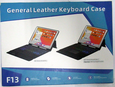 Leather Keyboard Case For iPad 11'', W11T, Black with backlit keyboard