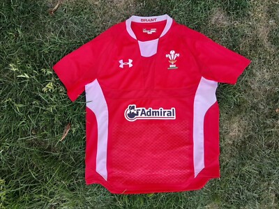 Wales Home Rugby Union Shirt 2011/2013 Jersey Size M Red Under Armour Admiral | eBay
