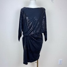 David Meister Dress Womens Four Cocktail Sequin Blouson Batwing Party Holiday