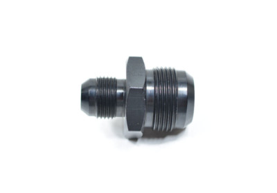 Fragola -3 AN Male To -3 AN Male Straight Coupler Union Fitting - Black Anodized Aluminum - 481503-BL