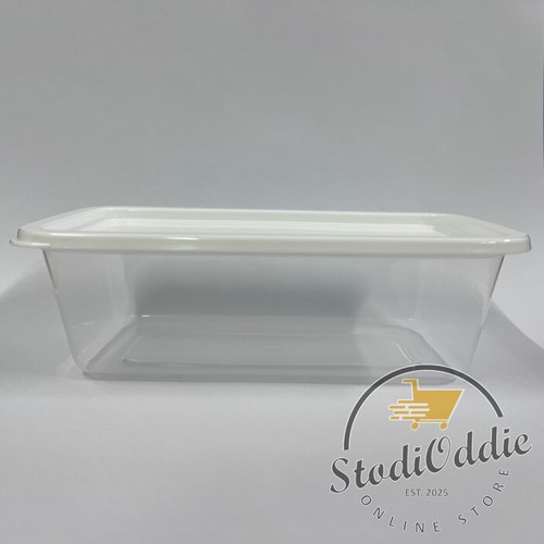 Storage Box Kitchen Organizer Rectangular Transparent With White Lid 3 Pcs - Picture 10 of 10