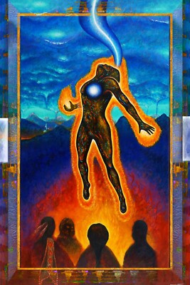 Canvas Reproduction From Original Painting ''The Harvest'' with Digital Frame