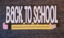 kids back to school printed scrapbook page die cut