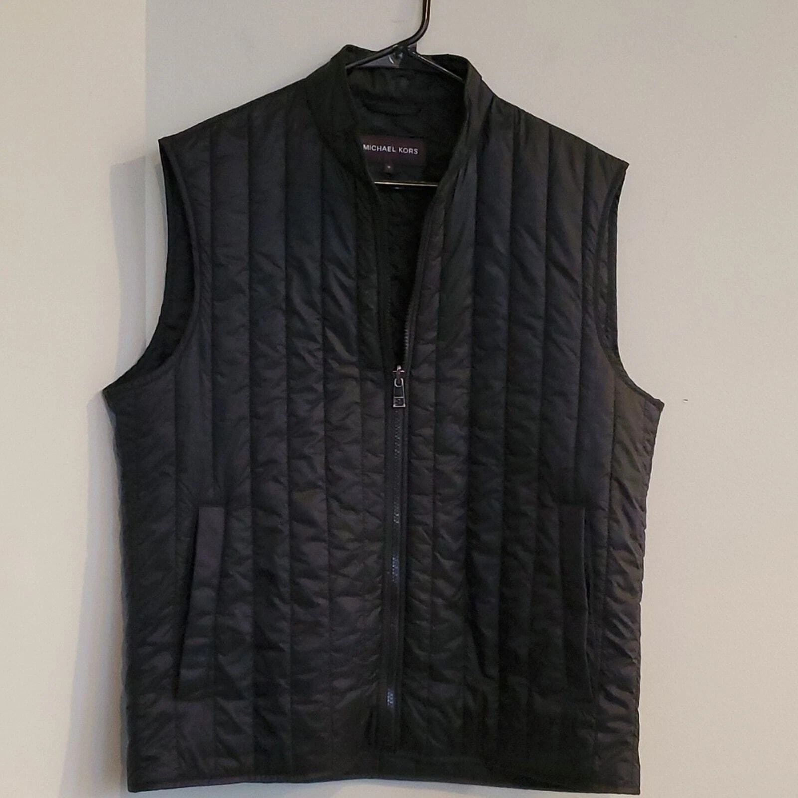 Michael Kors Vest Size M Mens Black Quilted Puffer Vest w/Primaloft Fill *read*