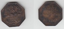 Medal Frenkreich Societe D'Horticulture de Meaux około 1900 roku