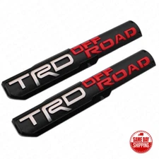 2x TRD Off Road Side Fender Front Door Badge Logo Nameplate Emblem Decoration