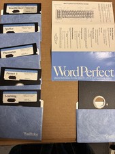 Vintage WordPerfect Word Processing Software IBM PC 5 1/4  1986 floppy disc lot