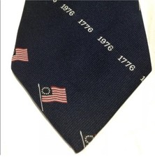 Vintage 1976 Bicentennial Necktie God Bless America United States Flag 1776 Flag