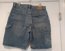 Vintage Mens FITS 35- tag 36 Tommy Hilfiger Carpenter Y2K Baggy Jean Shorts