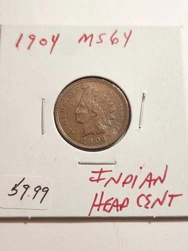1904 UNC+++ Indian Head Cent Gem Key Scarce