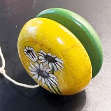 Vintage wooden yo-yo - Hand painted for Ann Probably 1950s