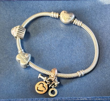 PANDORA Signed 925 Sterling Silver Snake Chai...
