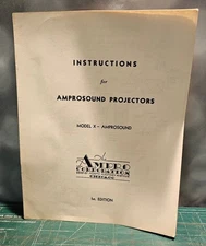 AMPRO Instruction Manual for AmproSound Model X Projectors
