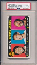 1970 TOPPS #1 ALCINDOR/WEST/HAYES - PSA 6 EX-MT (SVSC) - CENTERED!