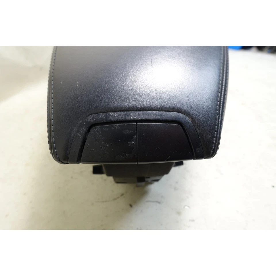 BMW E63 E64 650i 2008-2010 consola central reposabrazos cuero de precisión negro OEM Foto 3 de 4